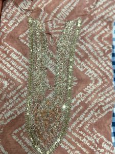 Designer Peach Kurta Set with Dhoti Pants