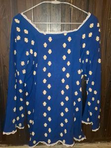 Elegant Blue Printed Kurta