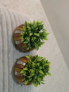Artificial pot (Set of 2) mix dhatu materi