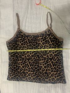 Leopard Print Ribbed Cami Top 🐆✨