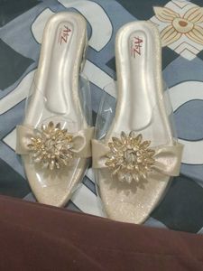 Sparkling Embellished Flat Sandals