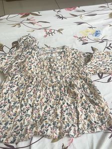 Floral Print Button-Up Top