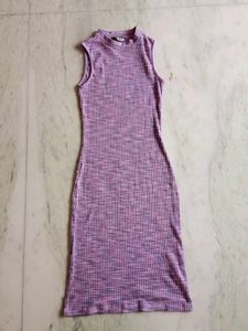Ribbed Mock Neck Sleeveless Dress