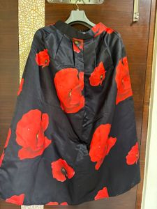 Stunning Orange &amp; Black Floral Lehenga Choli