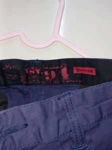 Derby Navy Blue Semi Formal Men's Trousers