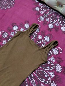 Maxi brown bodycon dress