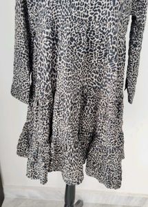 Leopard Print Tiered Dress