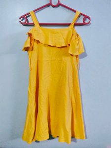 Shein Yellow Ruffle Dress