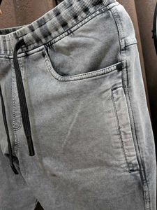 Men's Grey Washed Jogger Jeans