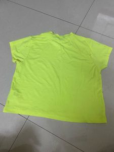 Neon Yellow Cropped T-Shirt