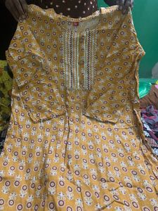 Stylish Yellow Kurta with Palazzo Set