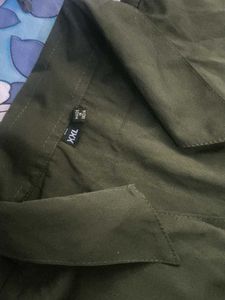 Olive Green Button-Up Shirt