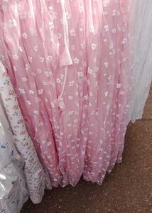 PINK FLORAL LONG SKIRT