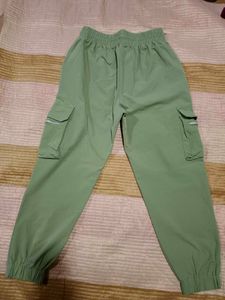 Jogger Pants, L Size, Green Olive
