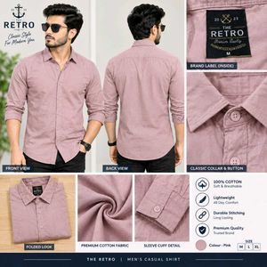 The Retro Men's Pink Casual Shirt