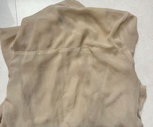chiffon beige shirt