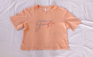 Peach "Welcome to the Jungle" Crop Top
