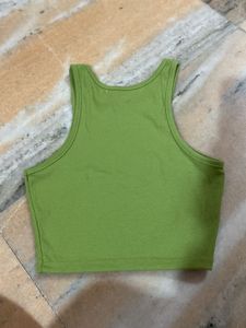 Lime Green Ribbed Tank Top