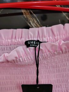 Pink Smocked Mini Dress