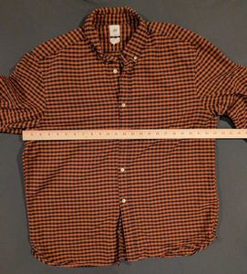 H&amp;M Men's Orange and Navy Shirt