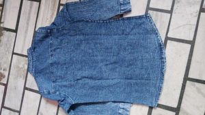 Pearl Embellished Denim Shirt