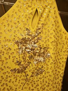 Sparkling Sequin Yellow Blouse
