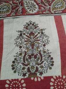 Red Floral Print Kurta