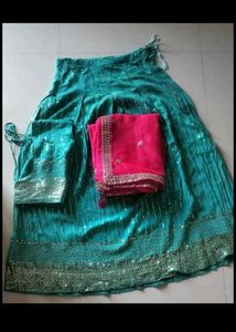 Lehenga Choli with Pink Dupatta