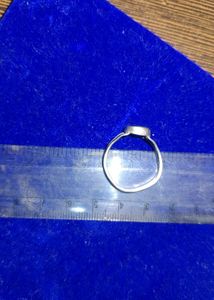 Silver Ring with Blue Stone