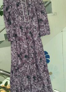 Elegant Floral Print Anarkali Kurti🤌🪷✨.size - X