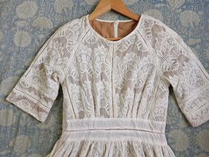 Elegant White Lace Dress