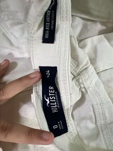 White Lace Detail Ripped Denim Shorts