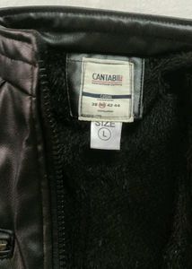 Black Faux Leather Biker Jacket Men