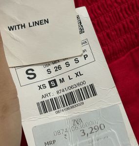 Zara Red linen Dress