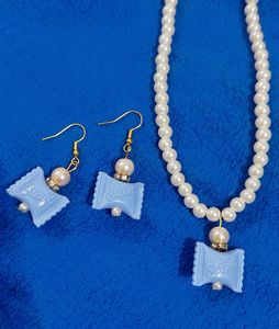 Pearl Necklace &amp; Earring Set