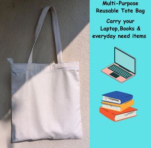 Cream cotton Canvas Tote Bag