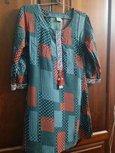 Boho Patchwork Print short  Kurta