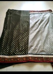 Designer Saree with Golden Motifs