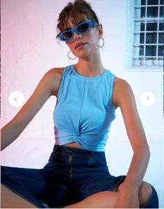 Sassafras Twist Front Tank Top 💙