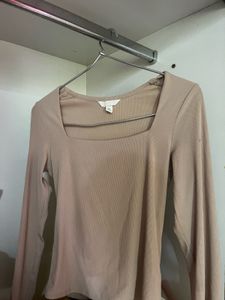 Elegant Square Neck Long Sleeve Top