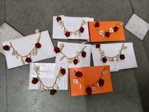 Cute Strawberry Charm Necklace Set
