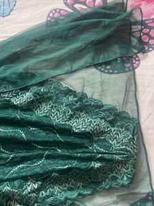 Self Design Green Babydoll