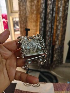 Exquisite Oxidized Peacock Silver Bracelet