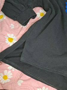 Grey Extreme Oversized Printed Sweatshirt