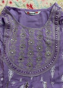 Elegant Lavender Kurta Set
