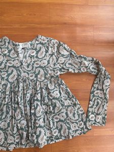 Paisley Print Kurta Top