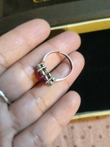 Heart-Shaped Ruby Ring with Diamonds