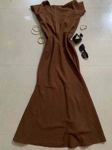 Chic Brown Maxi Gown