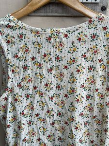 Cute Floral Tie-Front Tank Top