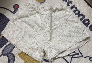 White Crochet Shorts